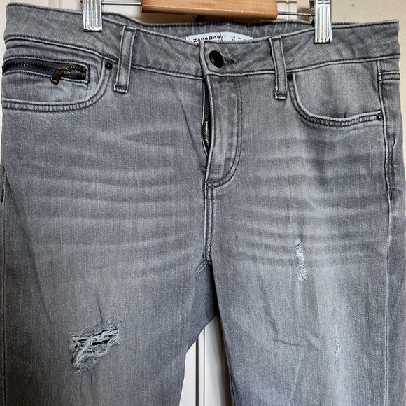Zara gray distressed skinny jeans - Picture 5 of 6
